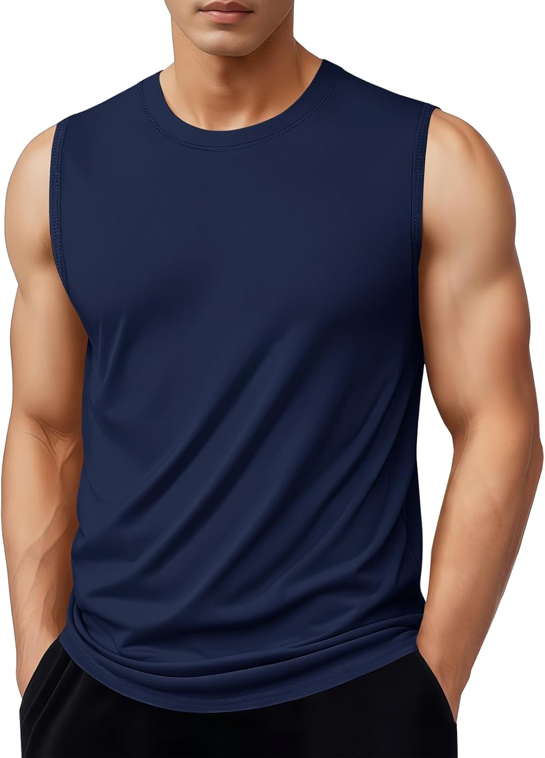MAGNIVIT Men's Cotton Tank Tops Workout Gym Moisture Wicking T Shirts Muscle Athletic Sleeveless Top