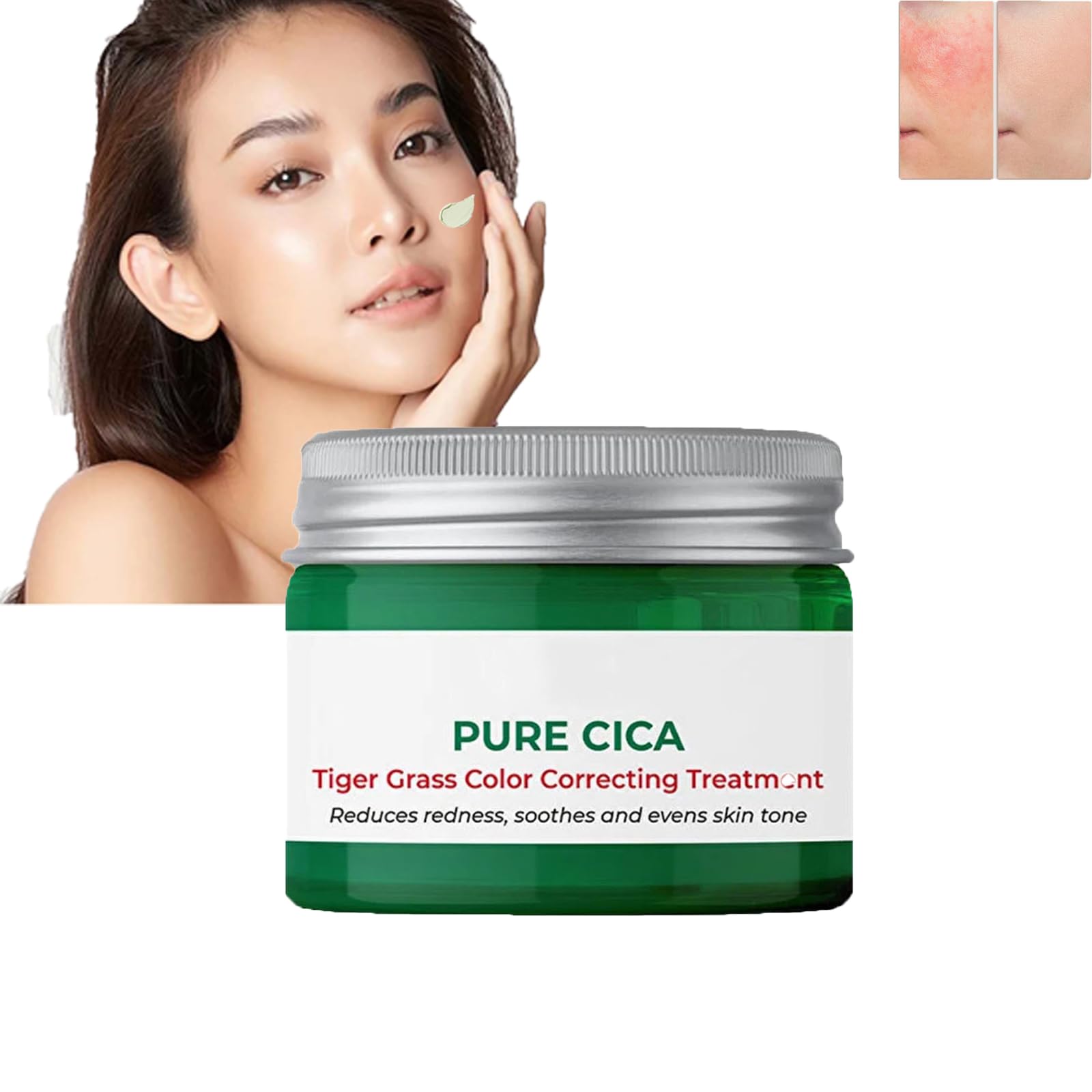 Colour Correcting Repair Cream, Green Bottle Colour Correcting Care Cream, Care Cream and Repair Cream for Prevention of Skin Redness, Tone Correcting Skin Treatment - 15 g (1 Piece)