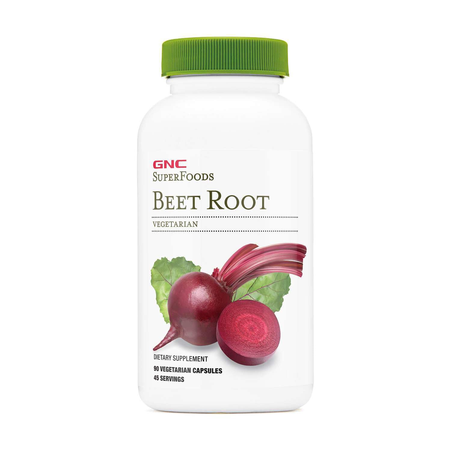 GNC SuperFoods Beet Root, Provides 60mg of Chlorophyll, 90 Capsules
