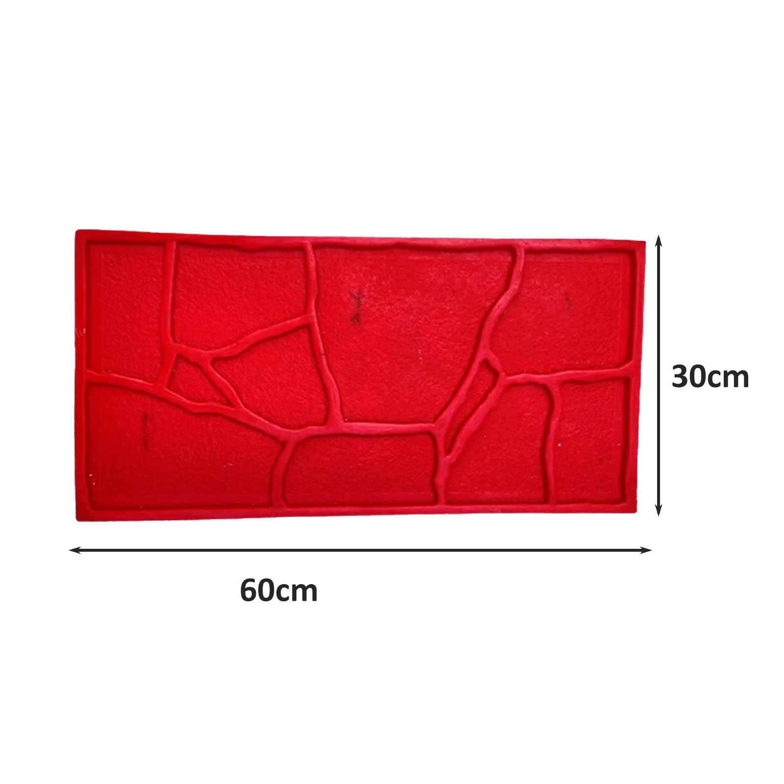 Stampo Cemento, Forme for Cemento con Manici, Texture di Pietra, Timbro in Poliuretano for Texture in Cemento 60x30cm for Strade e Muri