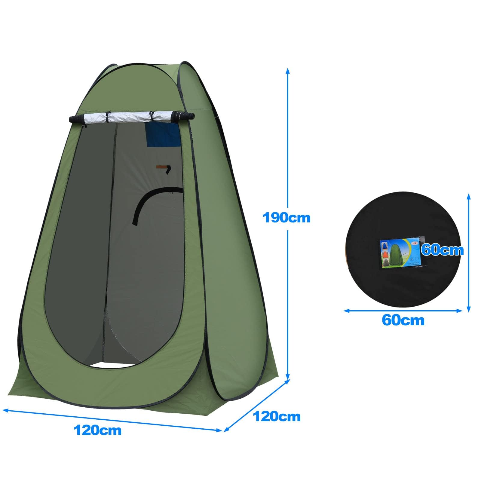 CLIPOP Tenda da bagno pop up, portatile, impermeabile, anti-UV, per la spiaggia, la pesca, l'escursionismo, il bagno, all'aperto, con borsa per il trasporto