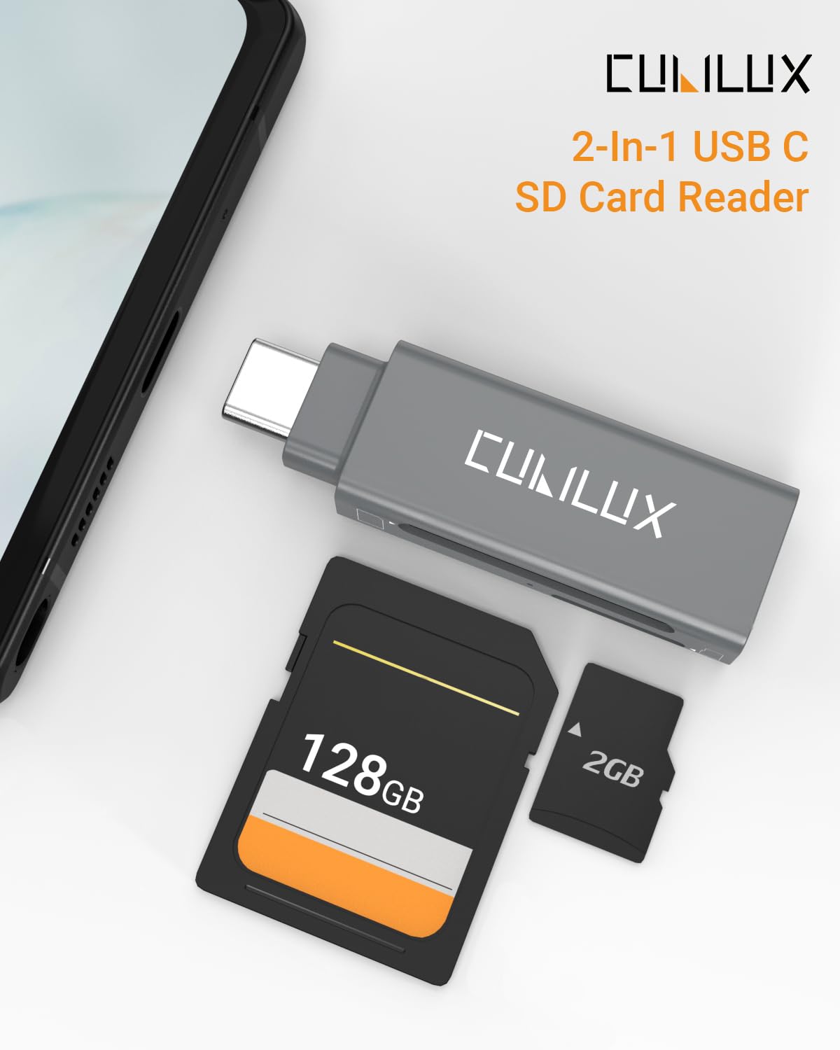 Lecteur De Carte USB-C Vers SD/MicroSD - Transfert 5Gbps, Aluminium, Compatible IPhone 15, MacBook, Android