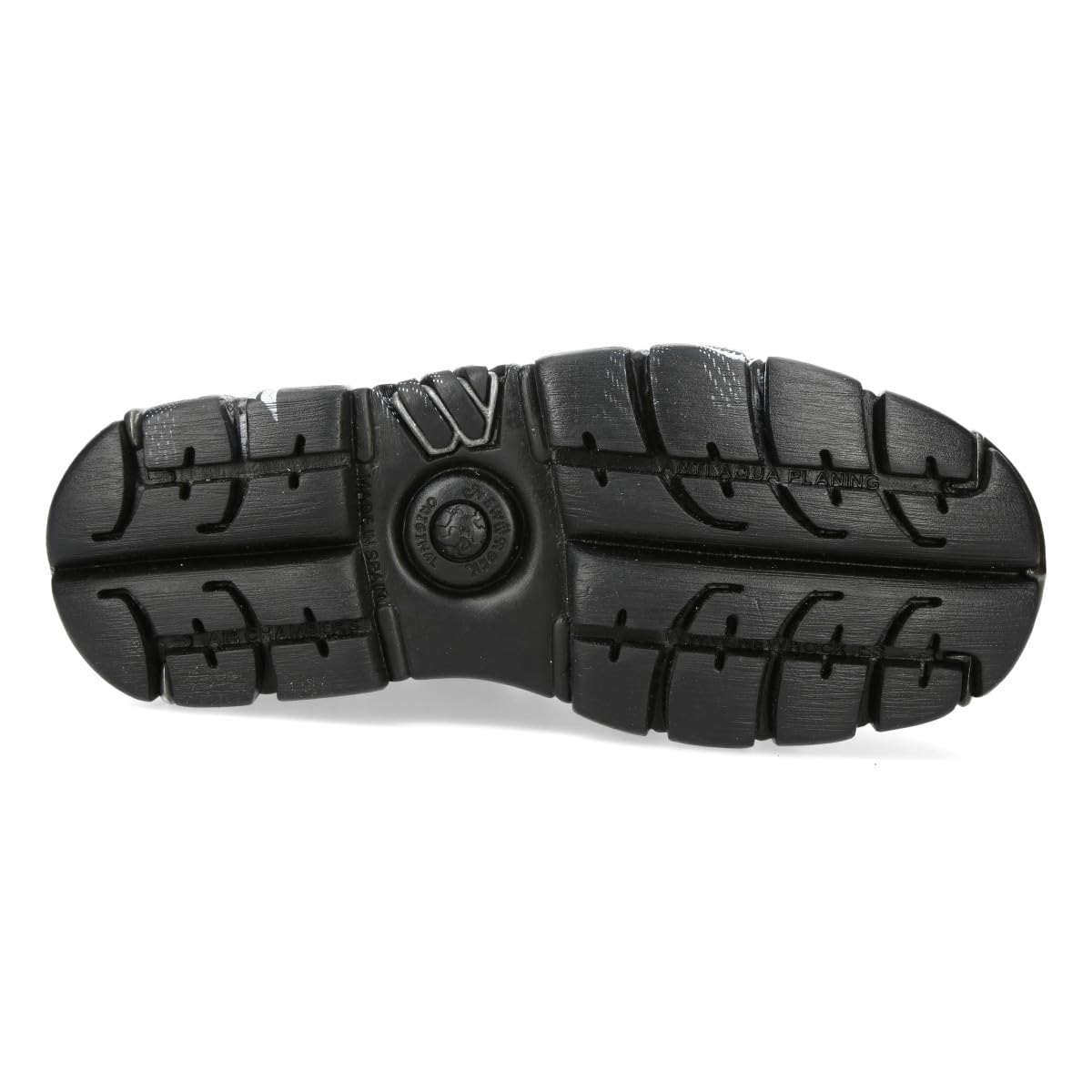 New Rock Botas Plataforma 106N-C85 Unisex – Bota Negra de Cuero Gótico Punk Rock (NEGRO, EU, Sistema tallas calzado EU, Adulto, Números, mediano, 37)