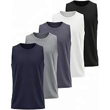 5 Pack Boys Dry Fit Tank Tops Muscle Athletic Sleeveless Running Sports
