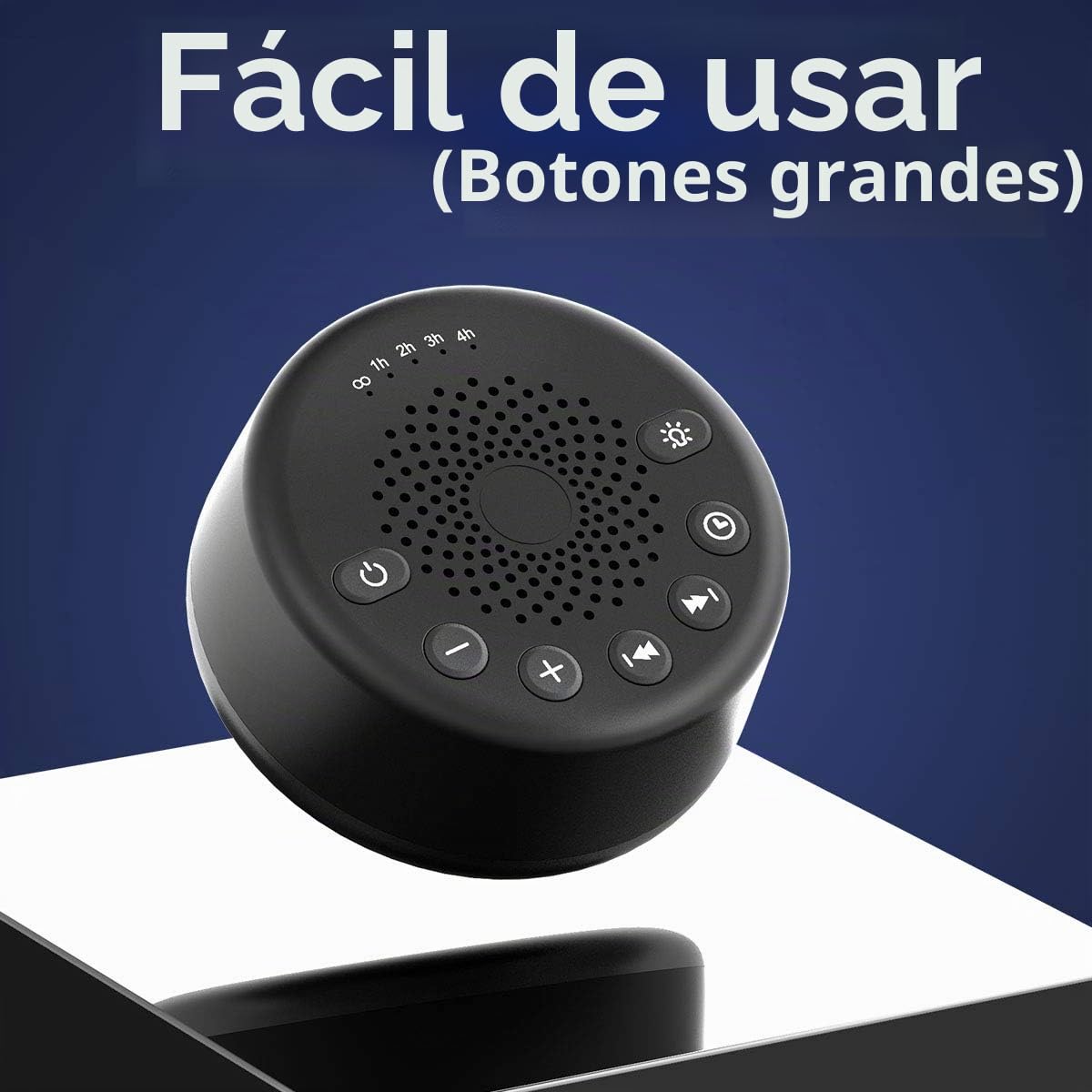 Easysleep Máquina de ruido blanco con 25 sonidos relajantes con 32 niveles de volumen, 5 temporizadores, función de memoria para adultos, bebés y niños