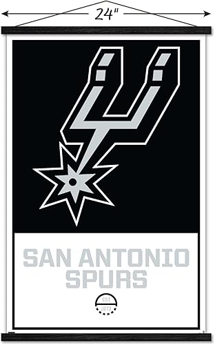 Miniatura 3 de Trends International NBA San Antonio Spurs - Póster de pared con logotipo 21, 22.375 x 34 pulgadas, paquete de impresión y colgador negro