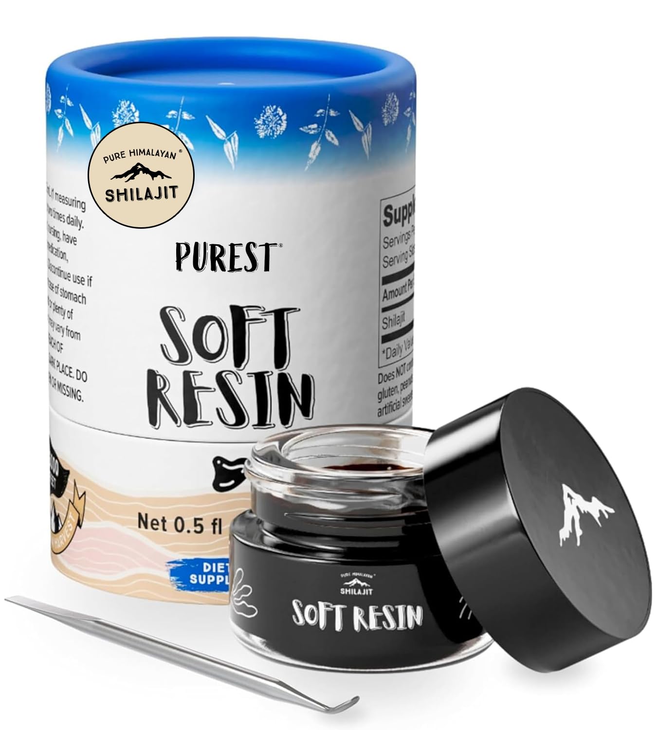 Himalayan Shilajit by Pure Himalyan Shilajit, Grade A Himalayan Soft Resin, Energy & Immune Support, Natural Source of Fulvic Acid & 85+ Trace Minerals Supplement for Men & Women (15ml/0.5oz)