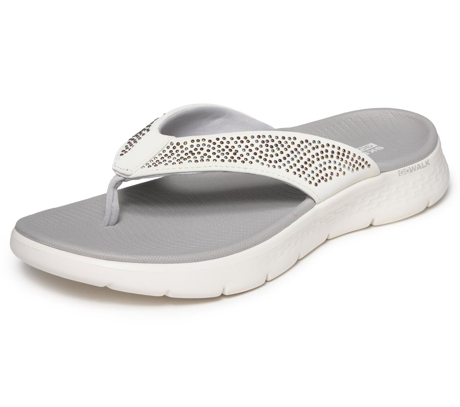 Skechers Beaded 3-Point Sandal for Women - Casual Thong Flip Flops