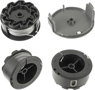 3PCS Replacement Trimmer Spool F016800570 1.6mm x 6M with 1PCS Spool Cover, Compatible with Bosch Universal GrassCut 18/18-26/18-260 Grass Trimmer (3 Spool, 1 Cover)