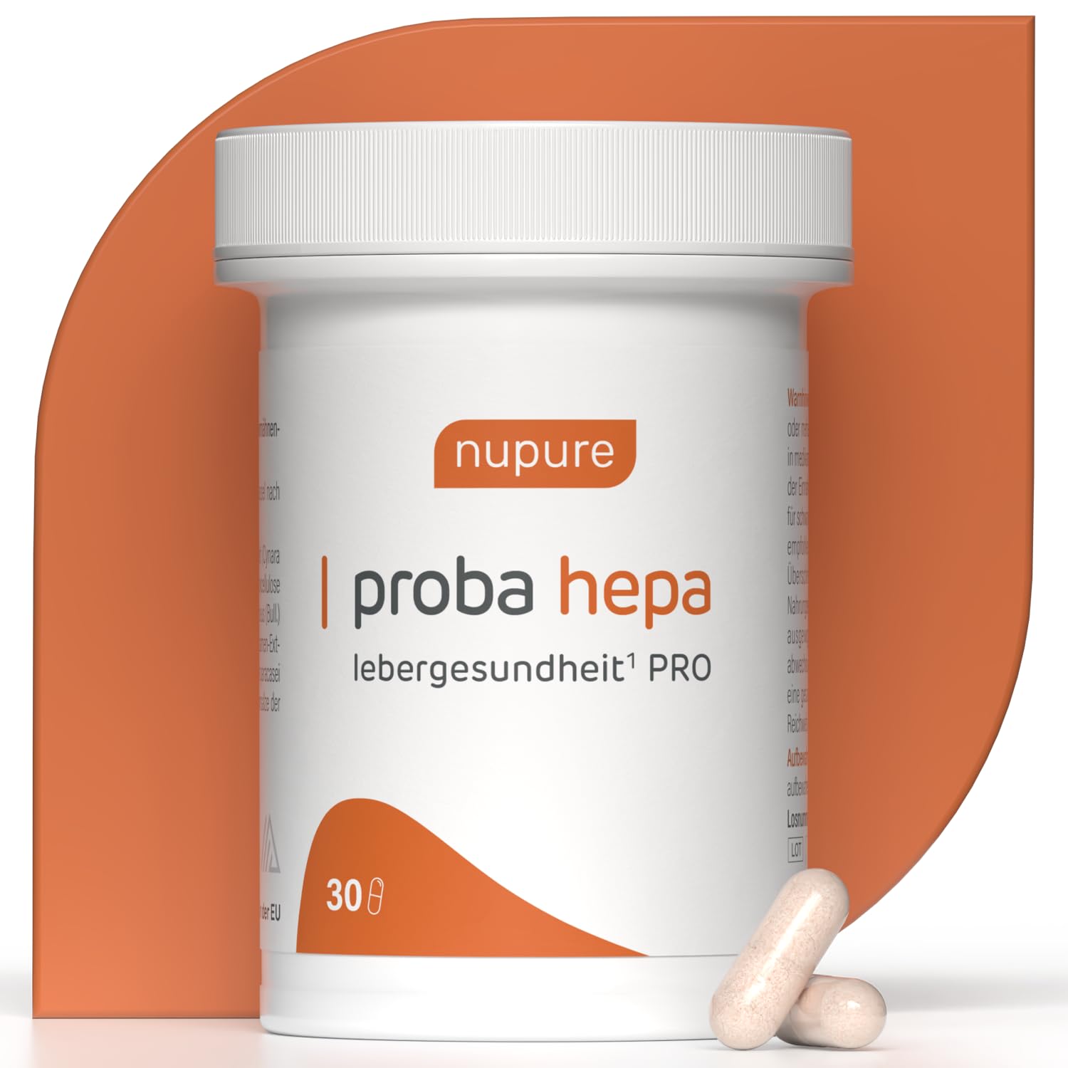 Nupure ProbaHepa Leber Komplex Kapseln – 5-in-1 Formel für Leberfunktion & Stoffwechsel mit Cholin, Mariendistel, Artischocke, Hericium & Lactobacillus