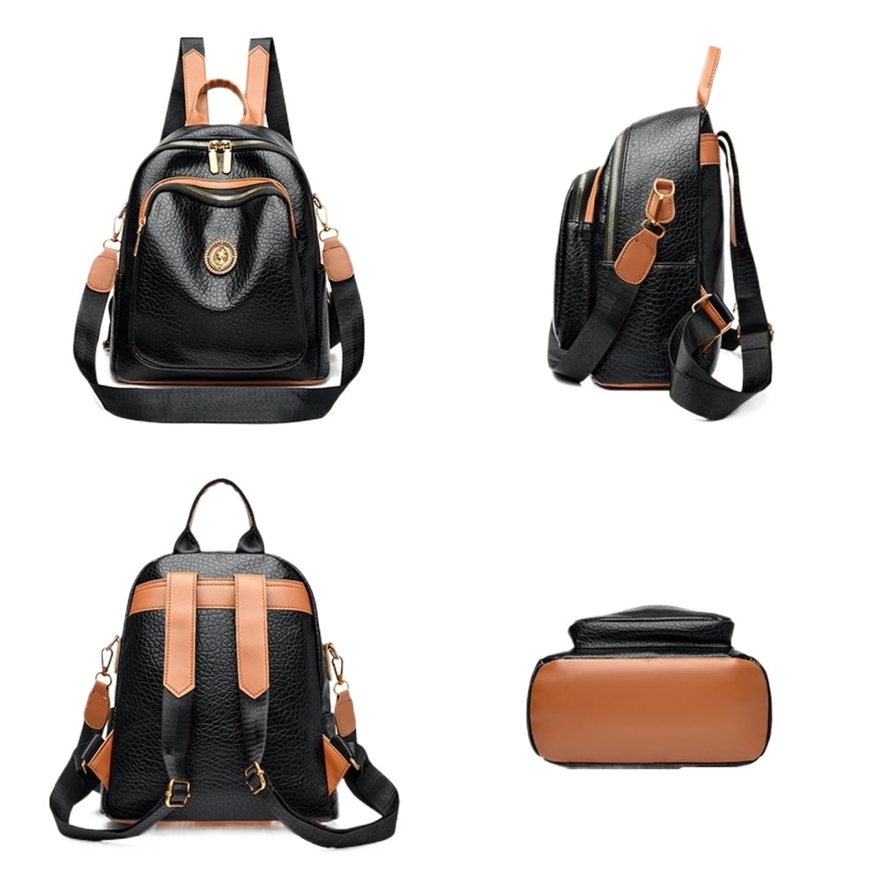 Zaino Scuola Superiore Zaino da donna alla moda, in pelle, viaggio, casual, a tracolla, for ragazze adolescenti, scuola