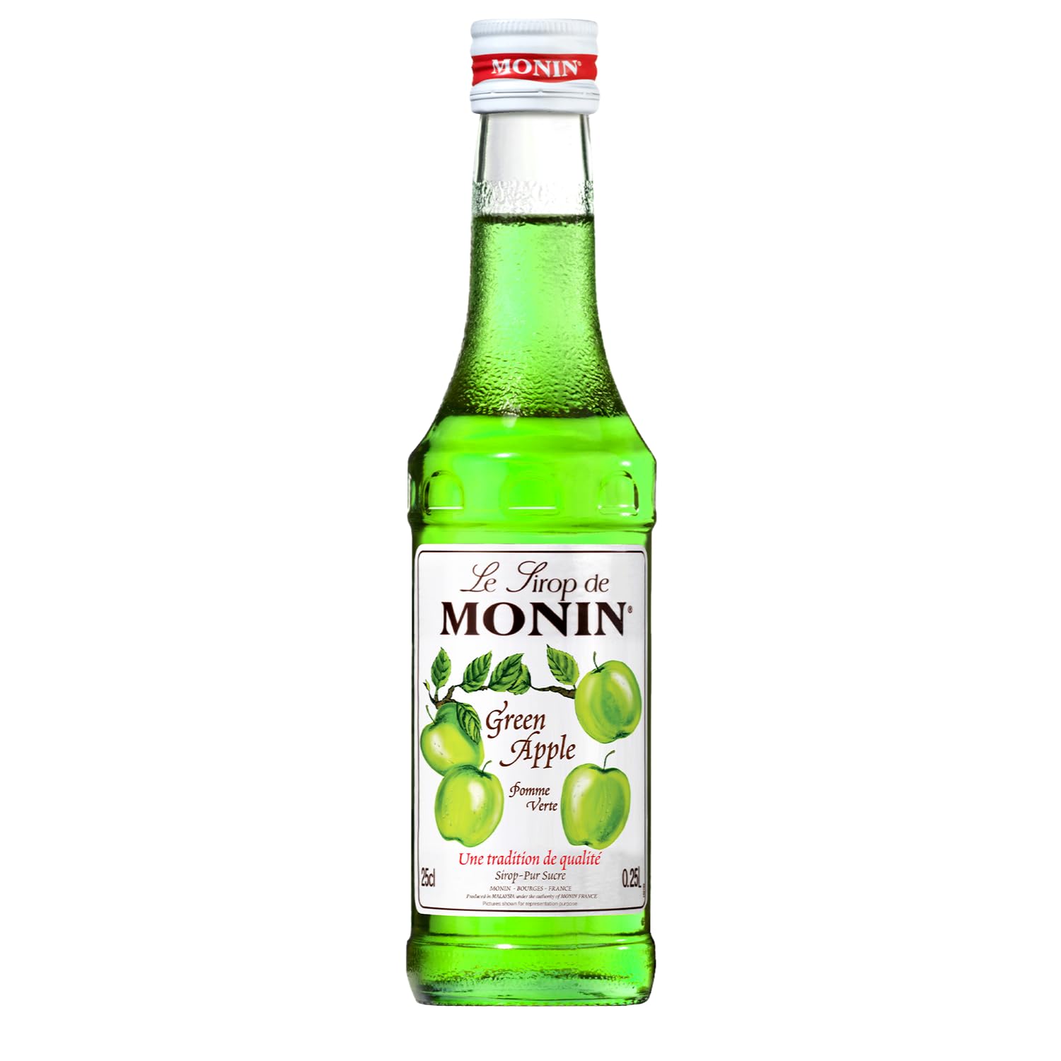 Monin Green Apple Syrup|Cocktails and Mocktails |Pack of 1 (250 ml)