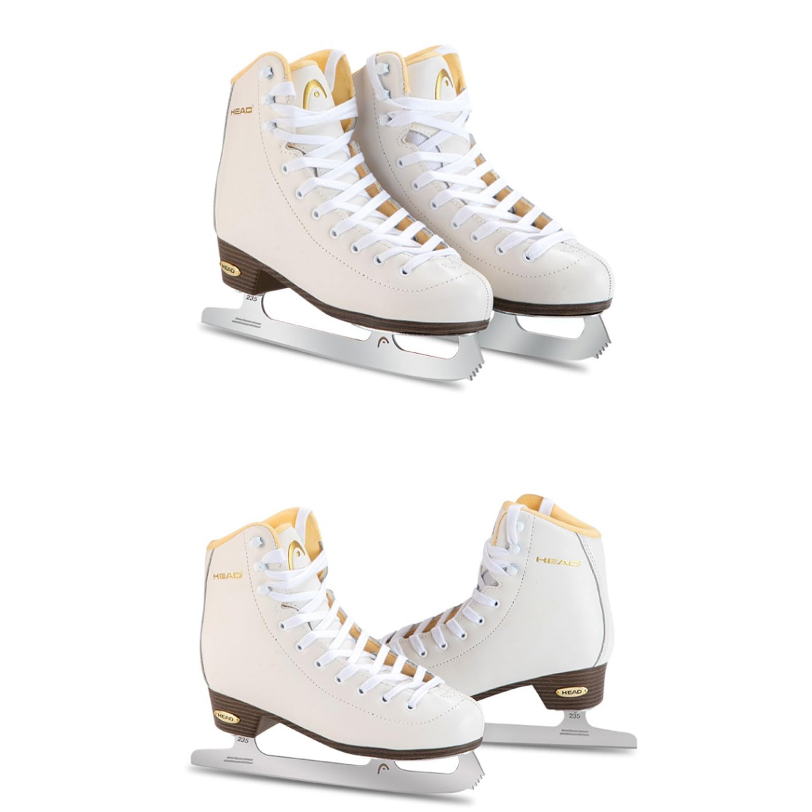 Patins à Glace pour Les Loisirs Femme,Chaussures de Patinage sur Glace pour Femme,Homme,Patins à Glace pour Jeunes,laçage,Design Classique,Lame en Acier Inoxydable,Convient aux patinoires