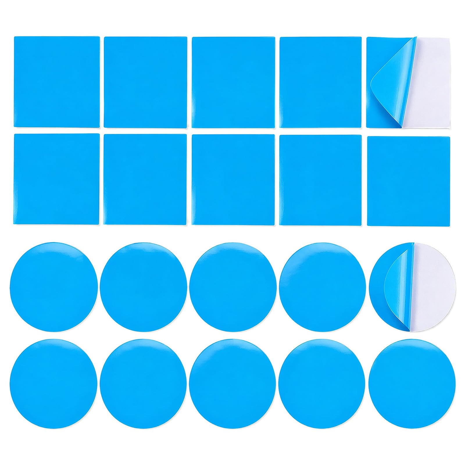 20Pcs Pool Repair Kit Self Adhesive PVC Vinyl Pool Liner Patch, Waterproof Hot Tub Puncture Repair Kit for Lazy Spa, Swimming Pool Patch Repair Kit for Inflatable Air Bed, Tent, Paddling Pool Patches