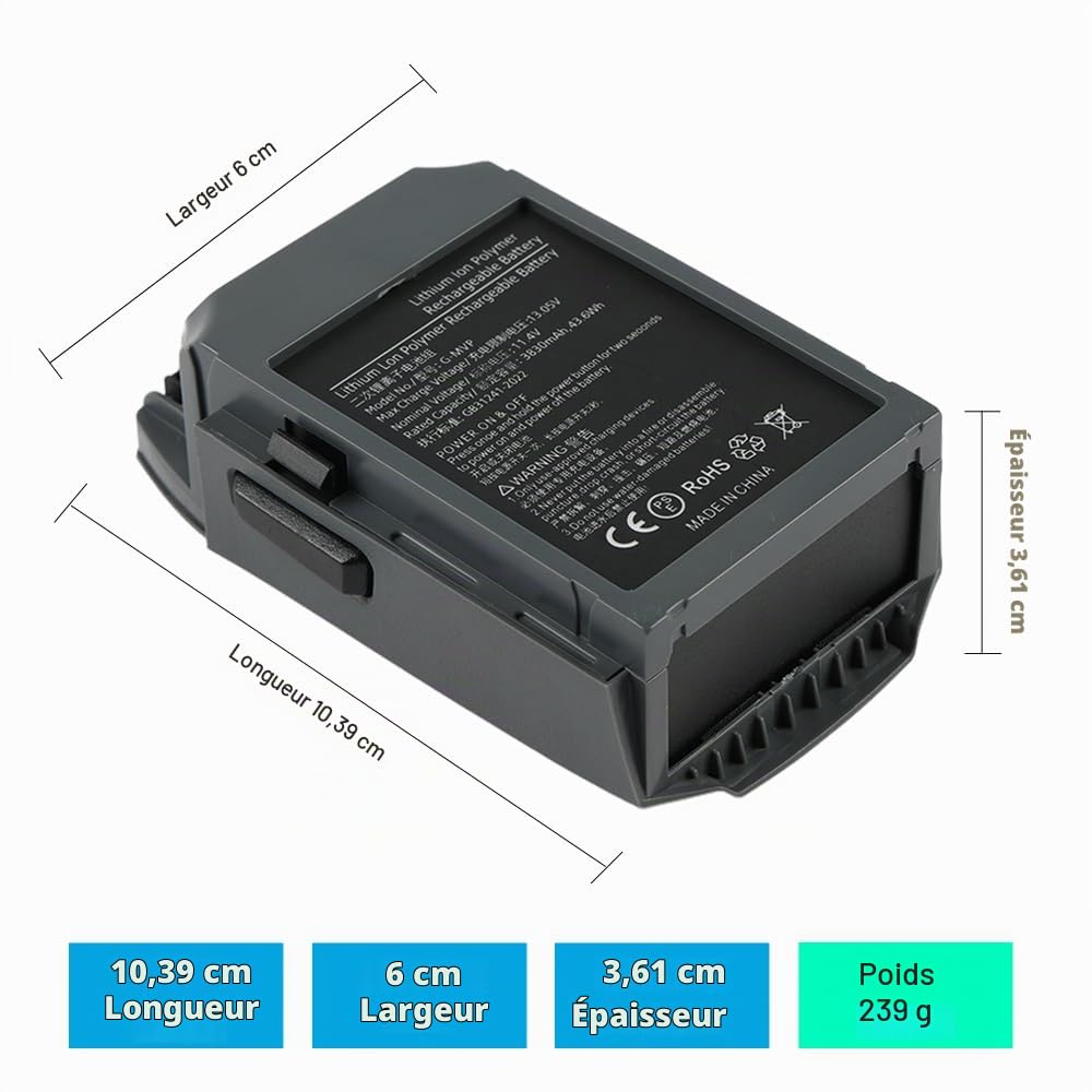 Mavic Pro Intelligent Flight Batterie 3833 mAh 11,4 V pour DJI