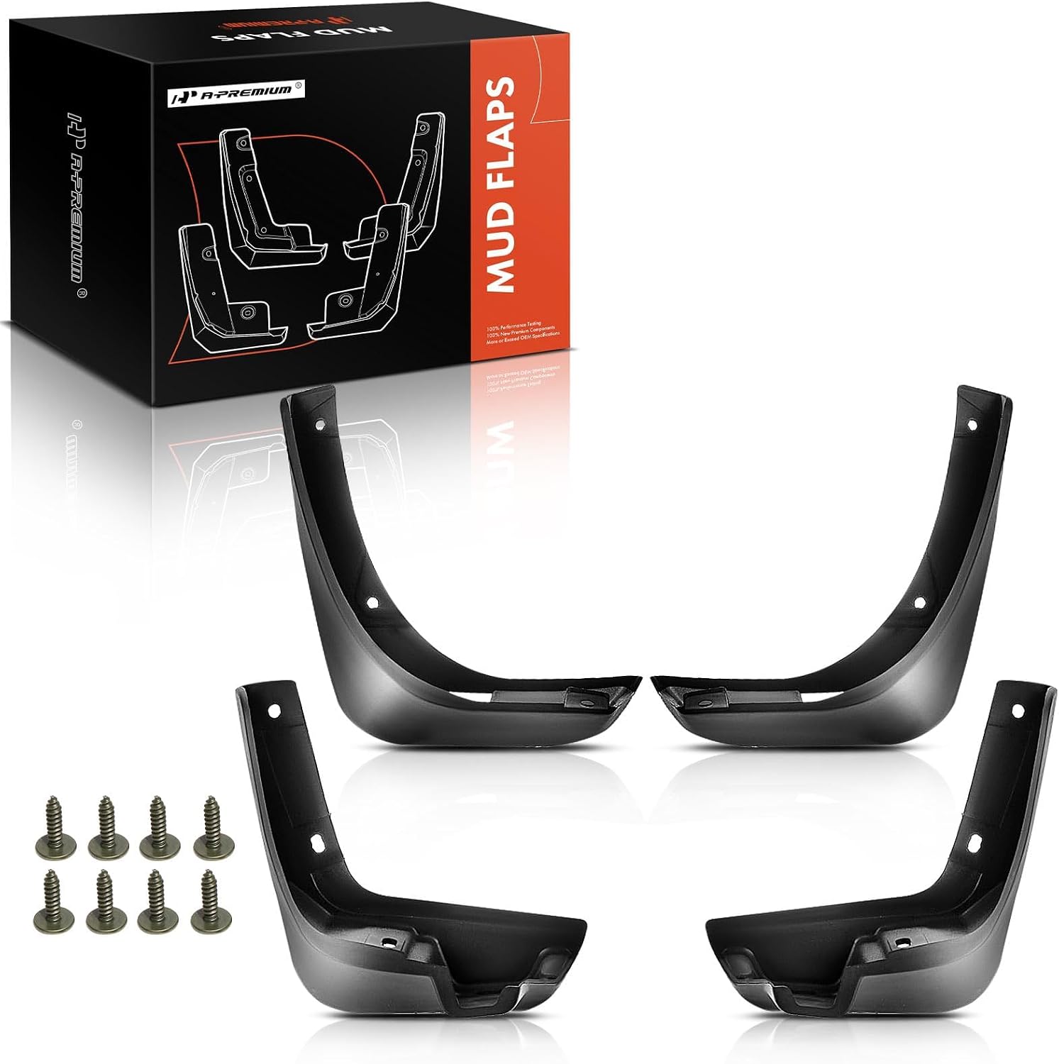 A-Premium Splash Guards Mud Flaps Compatible with Nissan March Micra K13 2010-2013 4-PC