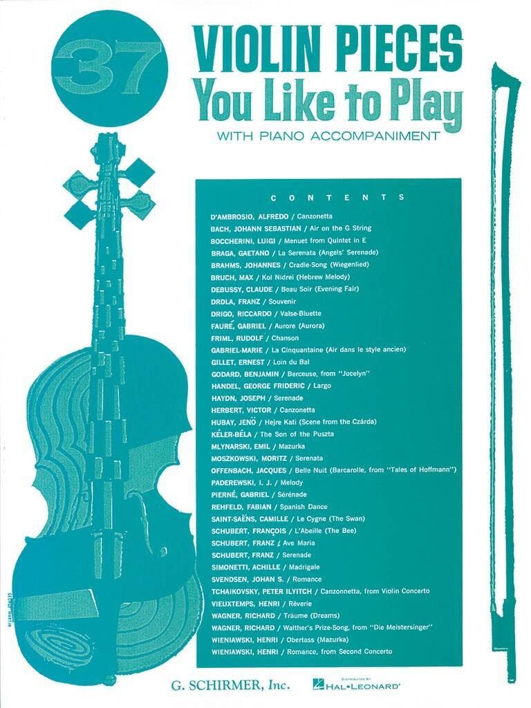 37 Violin Pieces You Like to Play - Classical Violin and Piano Sheet Music Collection | Intermediate Violin Solo Repertoire for Students, Teachers, Recitals, and Study