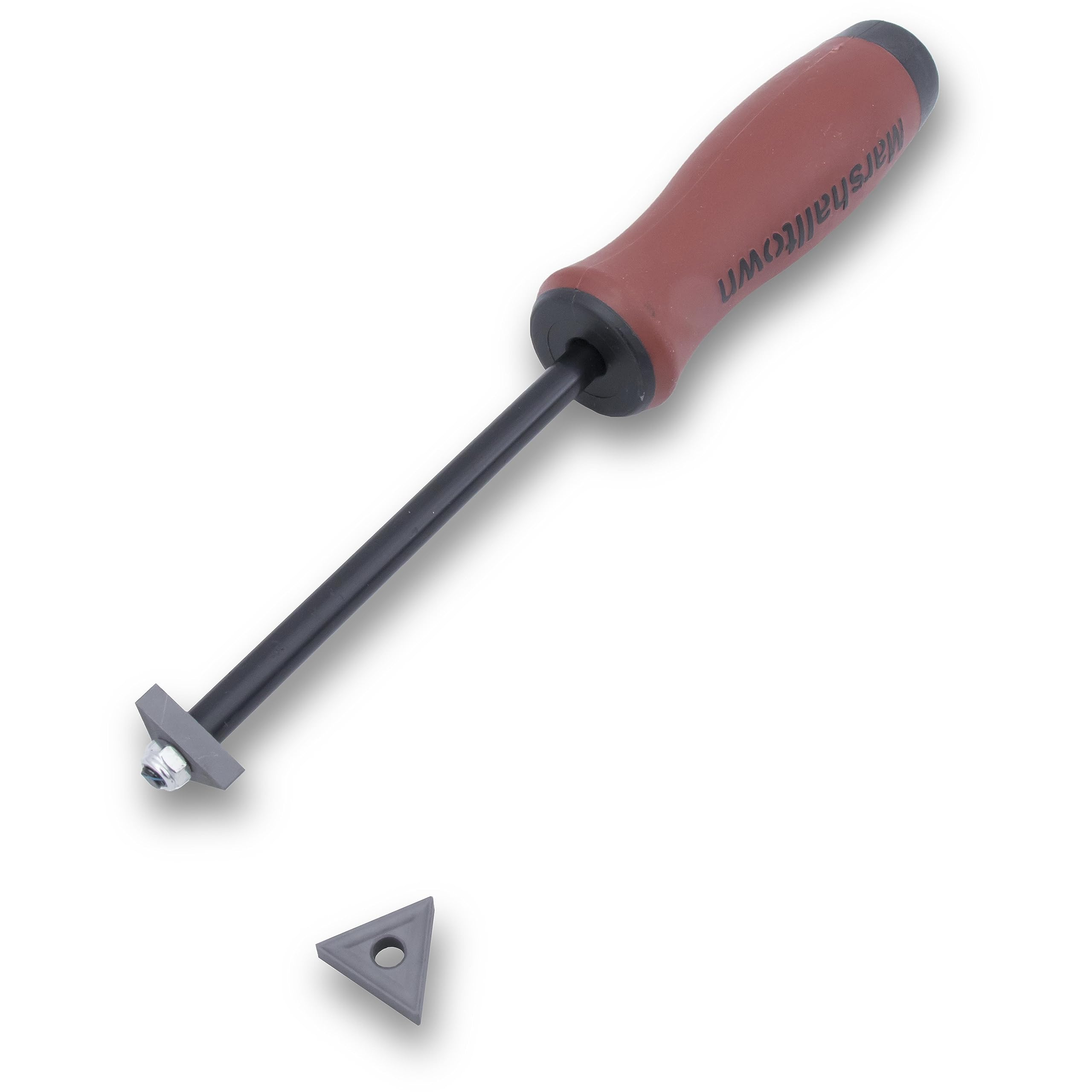 MARSHALLTOWN GRT200 Grout Removal Tool – Carbide Tip, Includes Two Blades, DuraSoft® Ergonomic Handle for Comfortable Grout, Mortar & Caulk Removal, Ideal for DIY and Professional Use