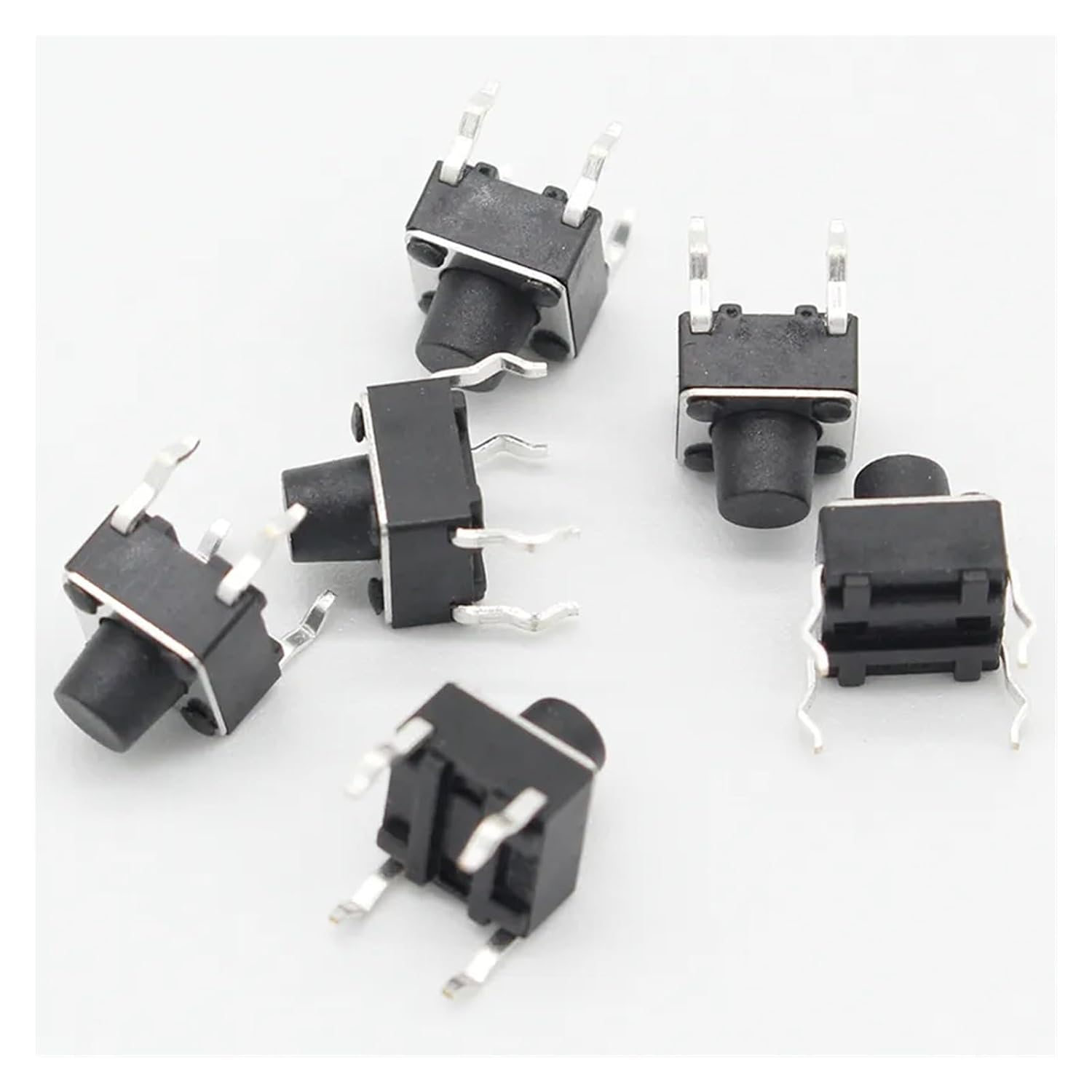 50 Pieces/lot 6x6x6.3MM 4PIN G89 Tactile Button Switch Direct Plug-in self-resetting DIP top Copper