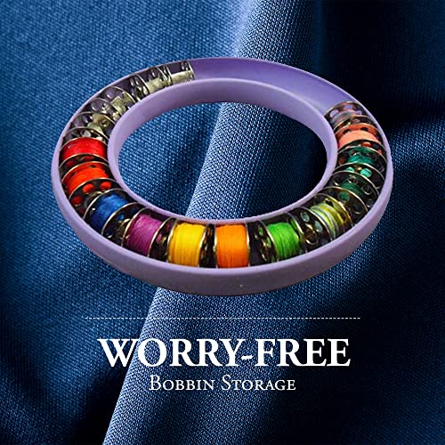 Bobbinsaver Sewing Machine Bobbin Organizer - Holds 20+ Bobbins - Lavender #TOP1