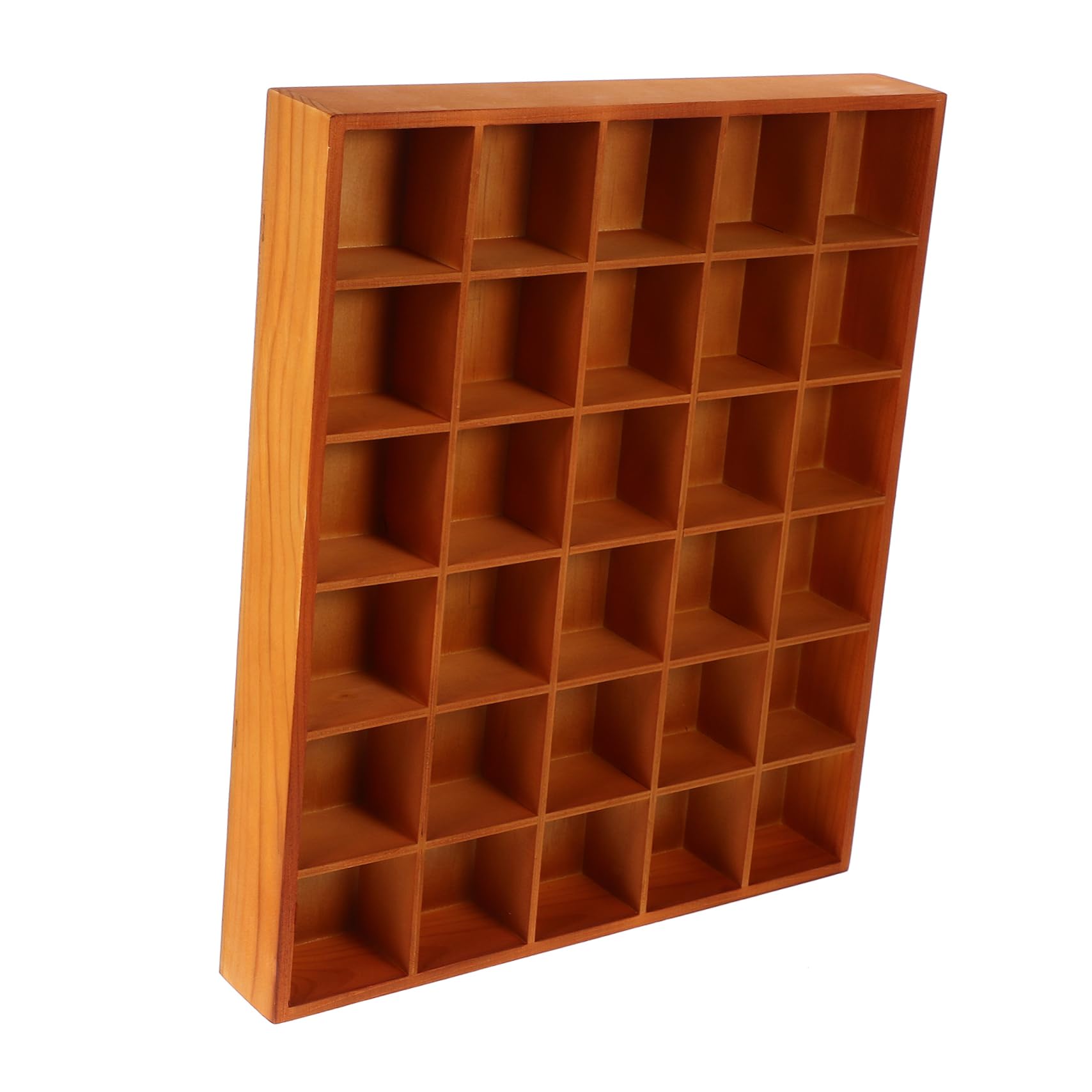 MAGICLULU Holz Aufbewahrungsbox Braun mit 30 Fächern für Schubladen