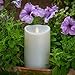Luminara Realistic Artificial Moving Flame Outdoor Pillar Candle - Moving Flame LED Battery Operated Lights for Outside Christmas, Halloween - Remote Ready - Remote Sold Separately - Ivory - 3.5