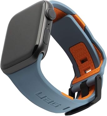 Urban Armor Gear Civilian Brazalete para Apple Watch 42mm / 44mm (Watch SE,  Series 6, Series 5, Series 4, Series 3, Series 2, Series 1, Correa Silicona  Blanda, Cierre de Acero) Azul / Naranja : Amazon.es: Electrónica