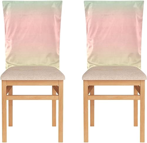 Miniatura 2 de Juego de 6 fundas decorativas para respaldo de silla, color rosa amarillento, verde y rosa amarillento para ceremonia