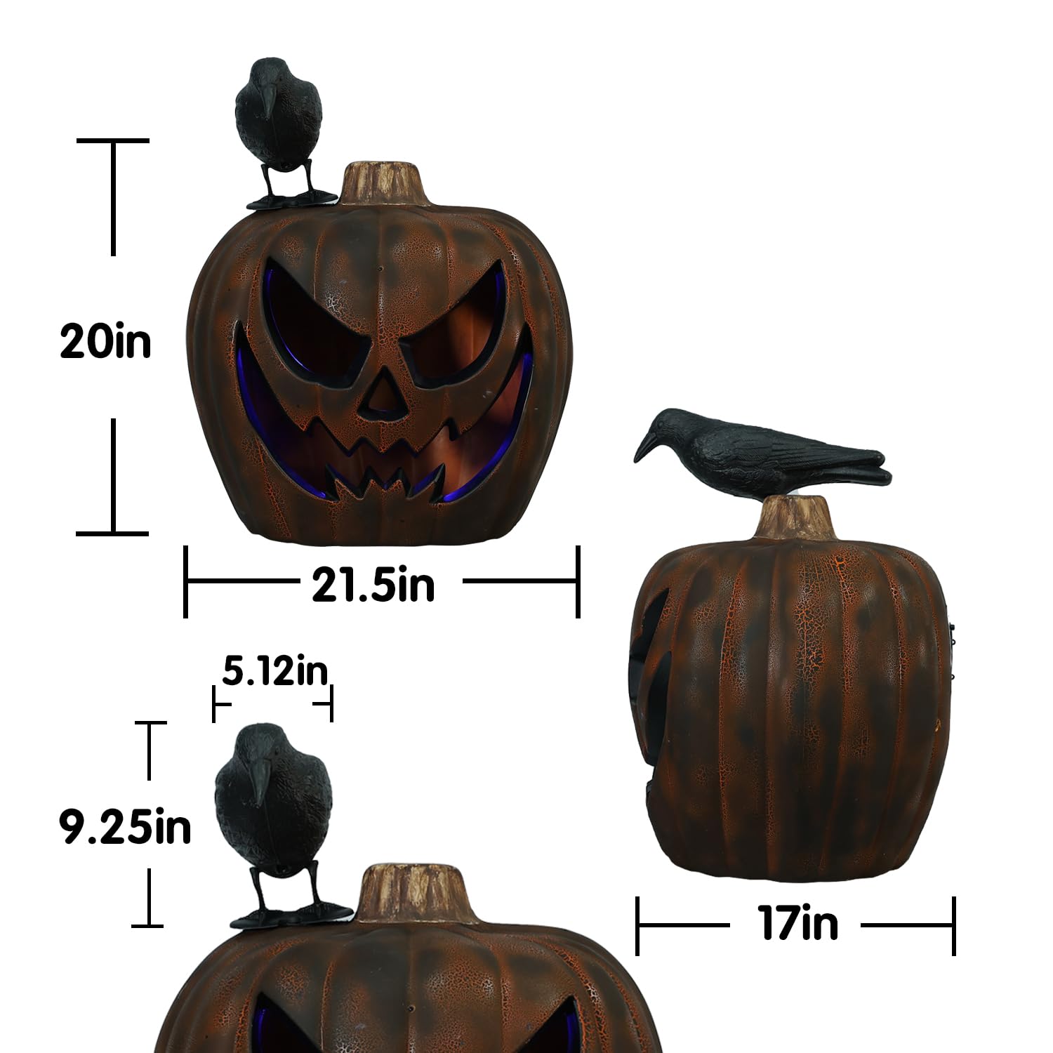 Amazon.co.jp: 恐ろしいカラスパンプキンハロウィンデコレーション
