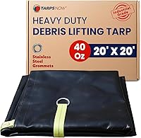 Vista 12 de Lona resistente con 8 anillos en D de acero, lona resistente a la intemperie para techos y demoliciones de construcción, hoja protectora multiusos