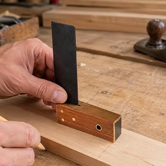 WEDGE Mini Carpenter Square | 4 Precision Tool | Durable Wood & Metal Build | Versatile for Framing & Panelling | Compact Toolbox Fit with +/- 2 Accuracy