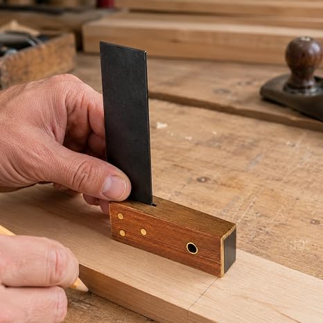 WEDGE Mini Carpenter Square | 4 Precision Tool | Durable Wood & Metal Build | Versatile for Framing & Panelling | Compact Toolbox Fit with +/- 2 Accuracy
