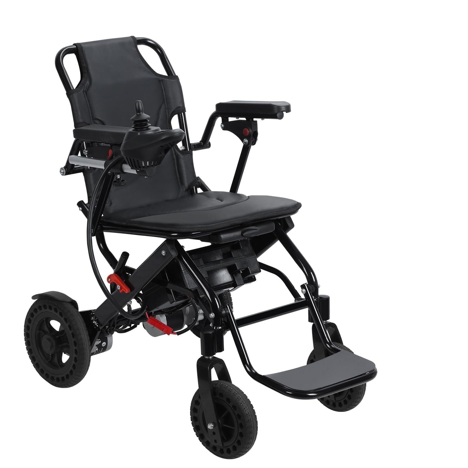 Sedia a rotelle elettrica pieghevole ultraleggera da 18 kg, doppio motore da 500 W e autonomia di 19 km, sedia a rotelle elettrica pieghevole for tutti i terreni con sistema antiribaltamento