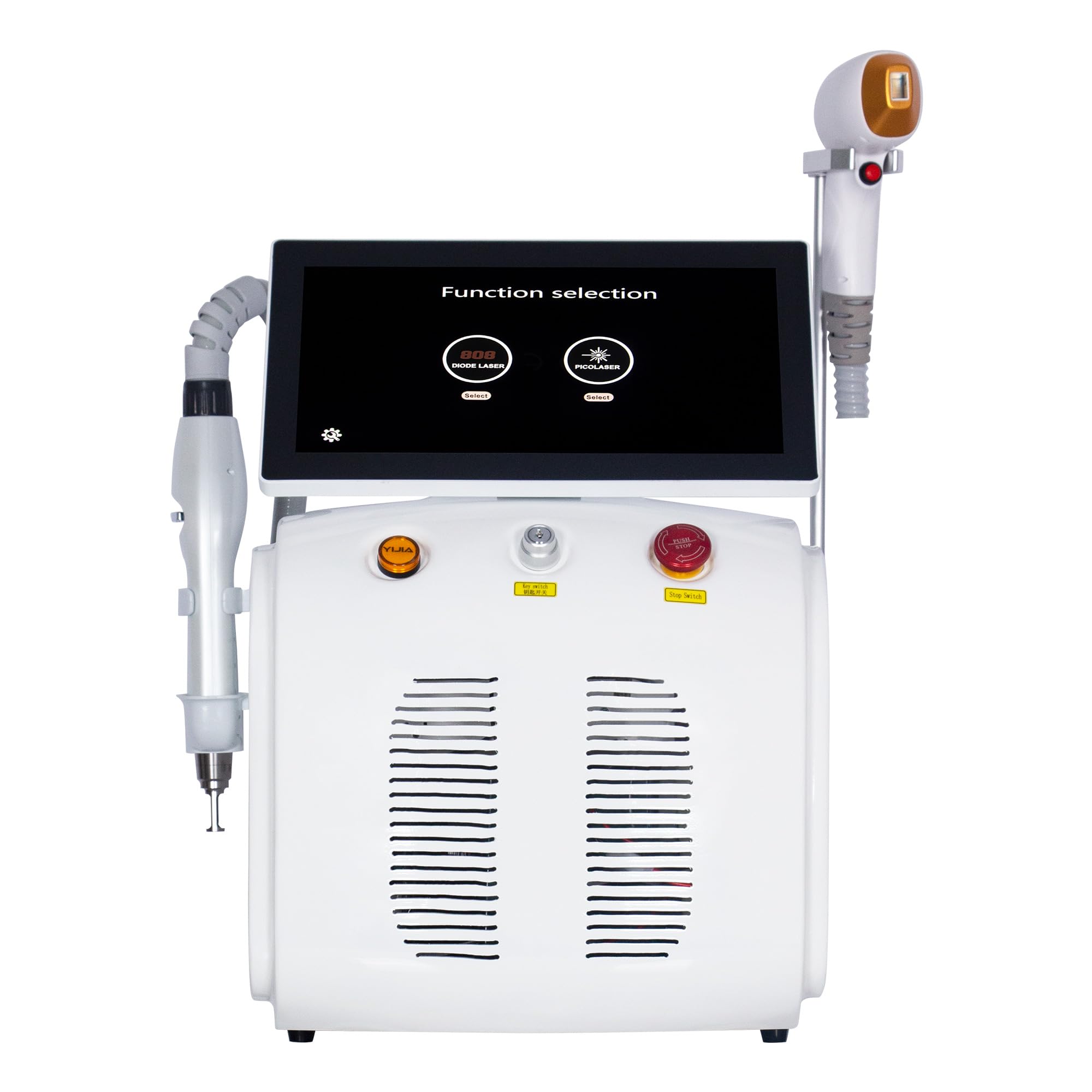 Maszyna do depilacji laserowej 2 w 1 - Technologia diodowa 808nm i pikosekundowa do trwałej depilacji i usuwania tatuaży - 3500W z integralnym chłodzeniem - IPL o wysokiej intensywności - Użycie domow