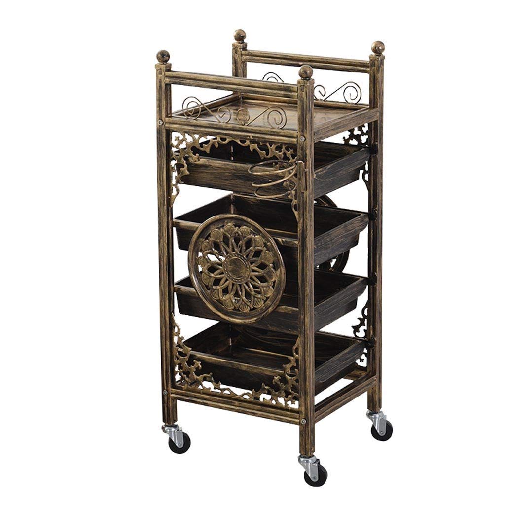 Trolley,5 Tier Beauty Cart Spa Salon Trolley,Recycling Vehicles,Cart Gold Drawers,Collecting Vehicles,a
