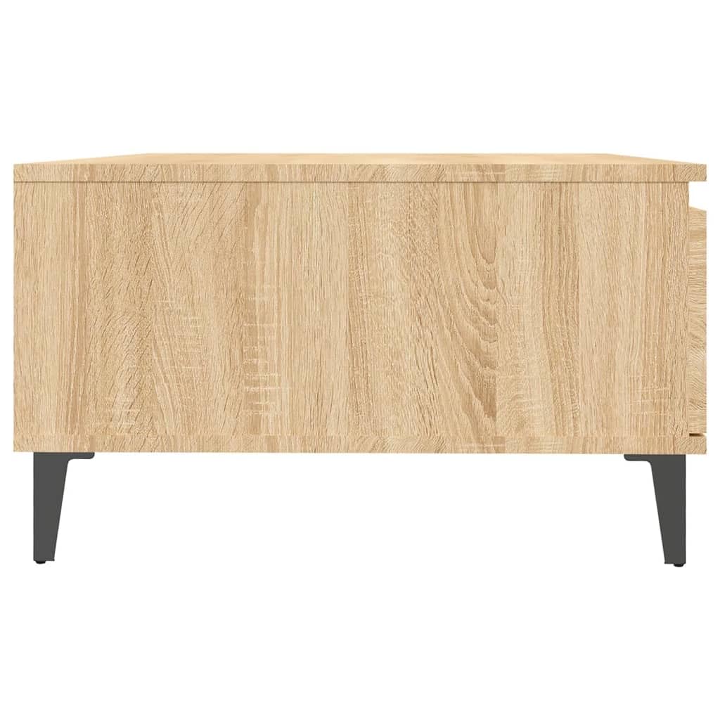 vidaXL Mesa de Centro Auxiliar Consola Mesita Salón Lateral Té Café Sofá Sala de Estar Muebles Mobiliario Contrachapada Color Roble Sonoma 90x60x35cm