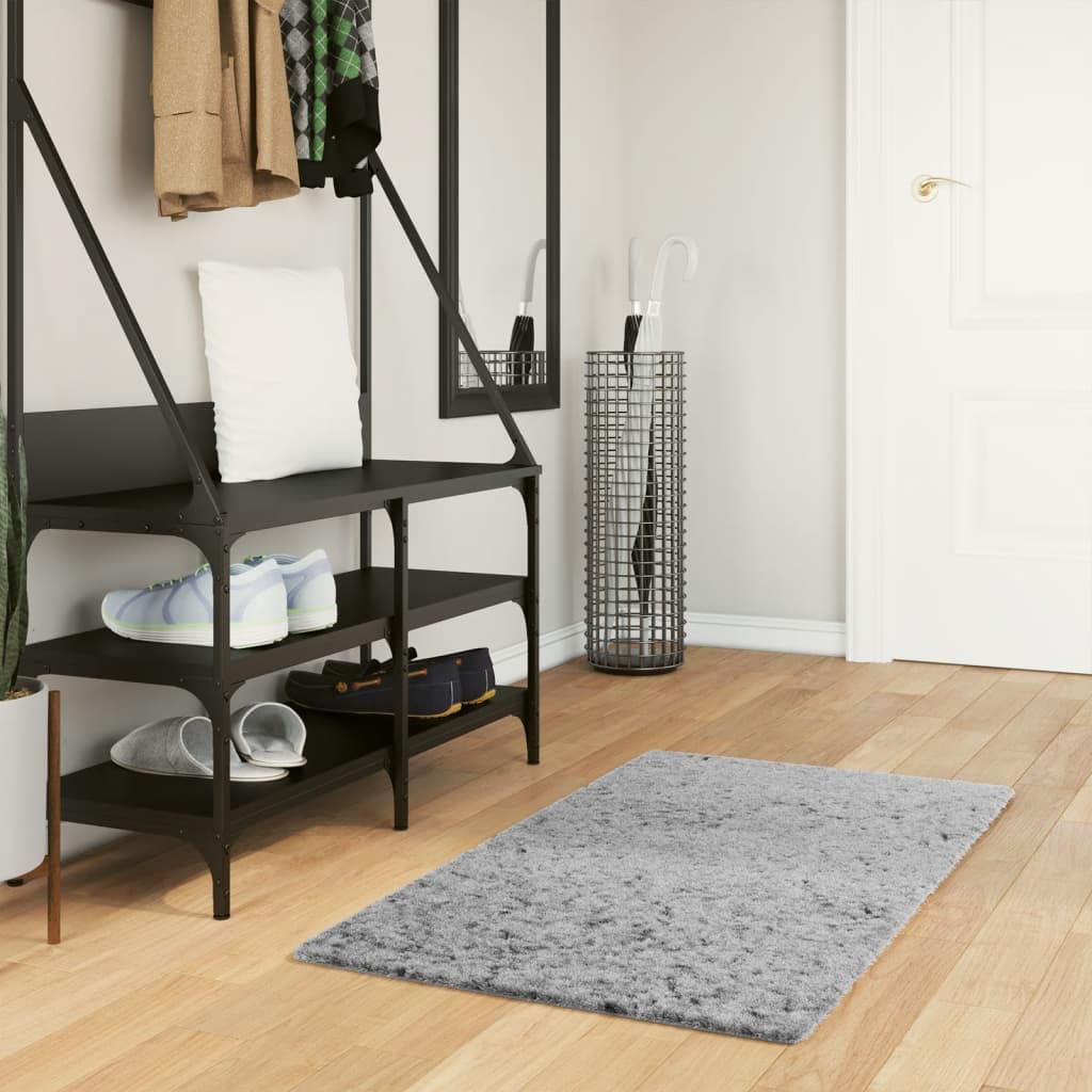 Tapis shaggy PAMPLONA épais et moelleux à grand confort gris