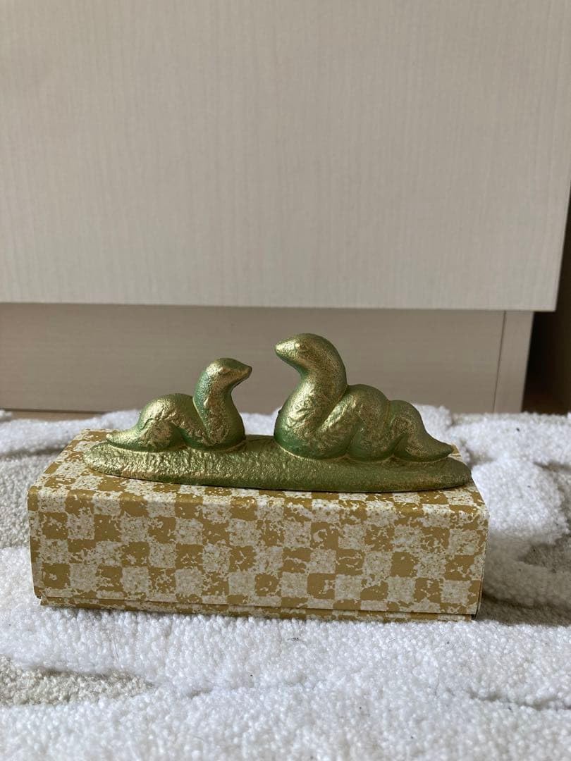 干支 ヘビ 蛇 文鎮 置物