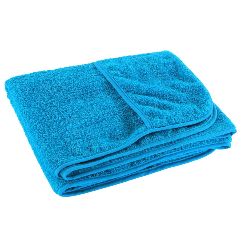 Set di 6 teli mare da 60 x 135 cm, in morbido misto cotone, per piscina, spiaggia e vacanze, turchese