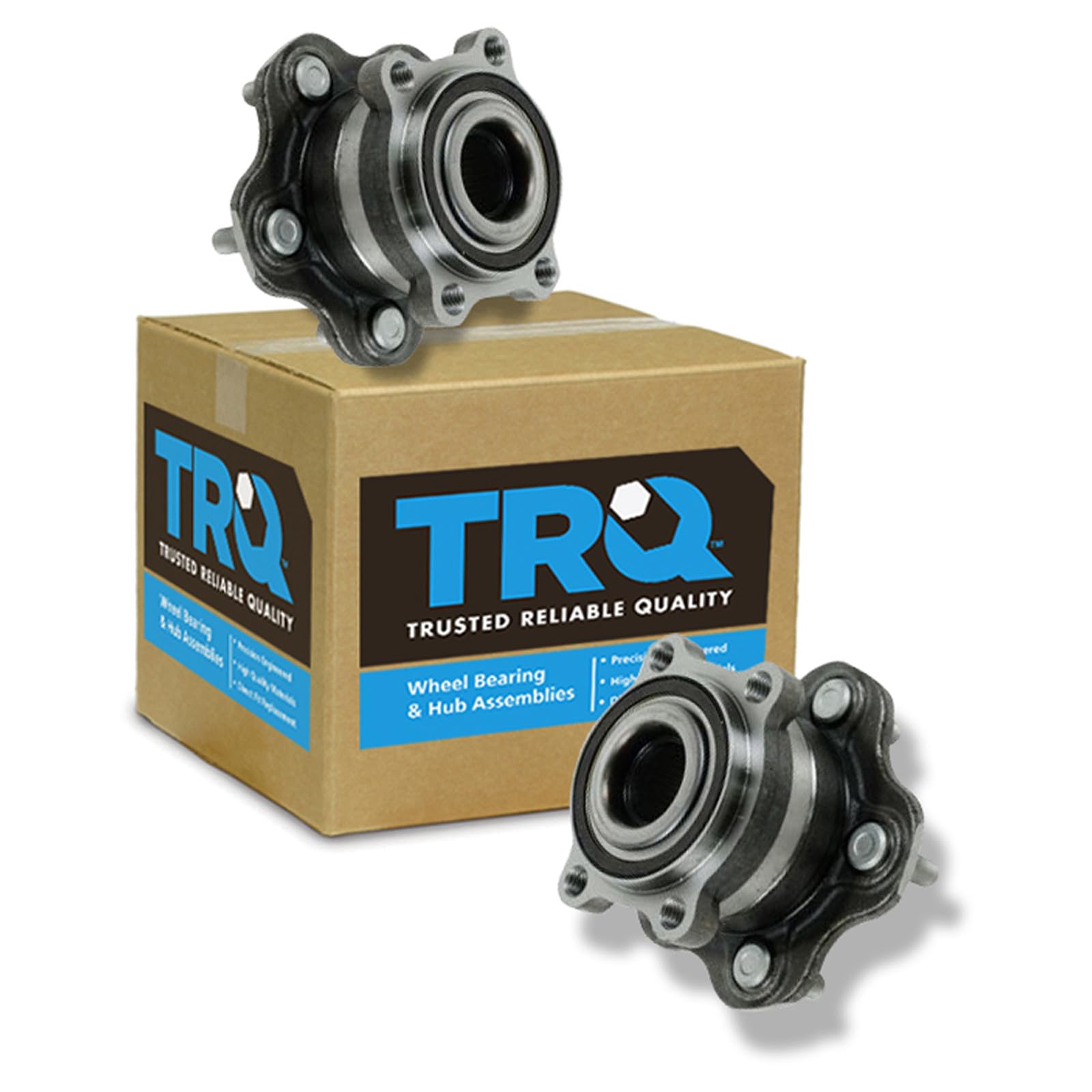 TRQ Rear Wheel Bearing and Hub Assembly Set 2 Piece