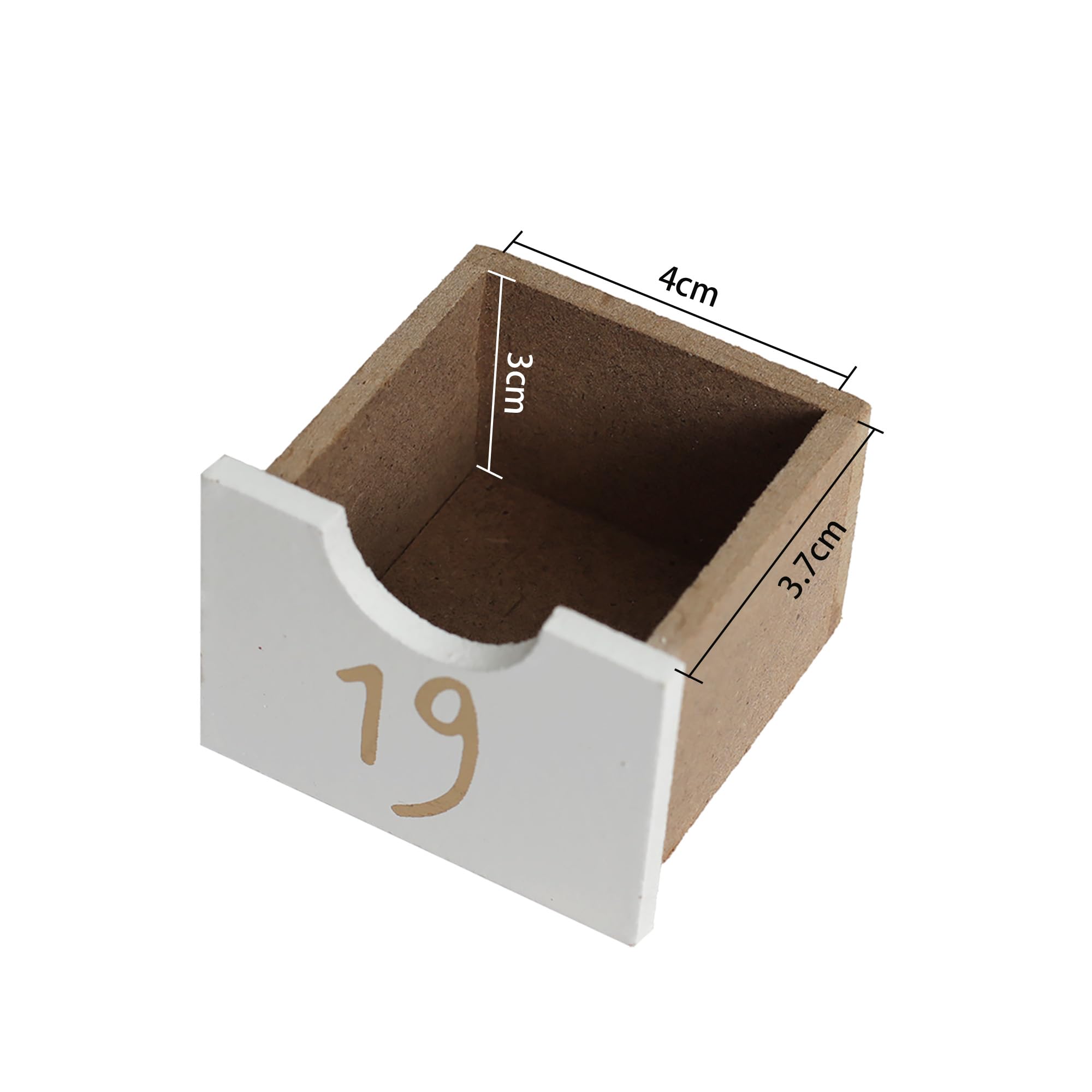Calendario de Adviento de madera de polietileno con 24 cajones para llenar pequeños regalos, escena de Navidad con luces LED, cuenta regresiva para decoración de mesa de Navidad para adultos y niños,