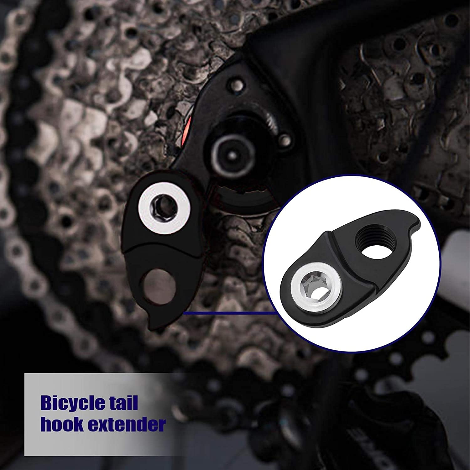 2 Ganci Deragliatore Posteriore Per Bici - Estensione Per MTB E Bici Da Strada, Lega Alluminio - Foto 7