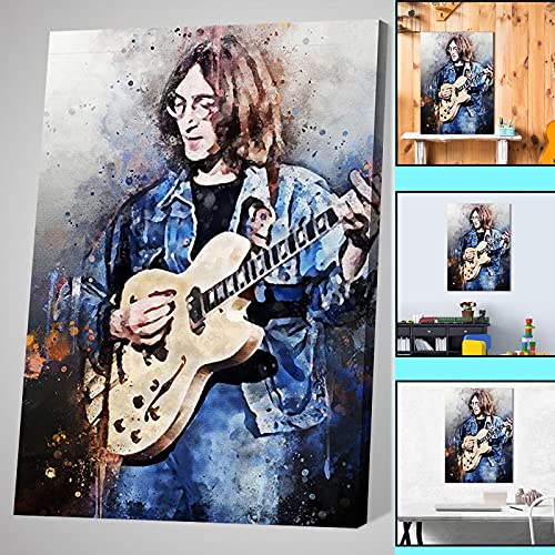 Poster John Lennon – Impression sur toile sans cadre – Décoration murale pour salon, chambre à coucher, décoration d’intérieur – 50 x 75 cm - Les Beatles, Paul McCartney, John Lennon, RIngo Starr, George Harrison Poster John Lennon - Impression sur toile sans cadre - Décoration murale pour salon, chambre à coucher, décoration d'intérieur - 50 x 75 cm – Image 4