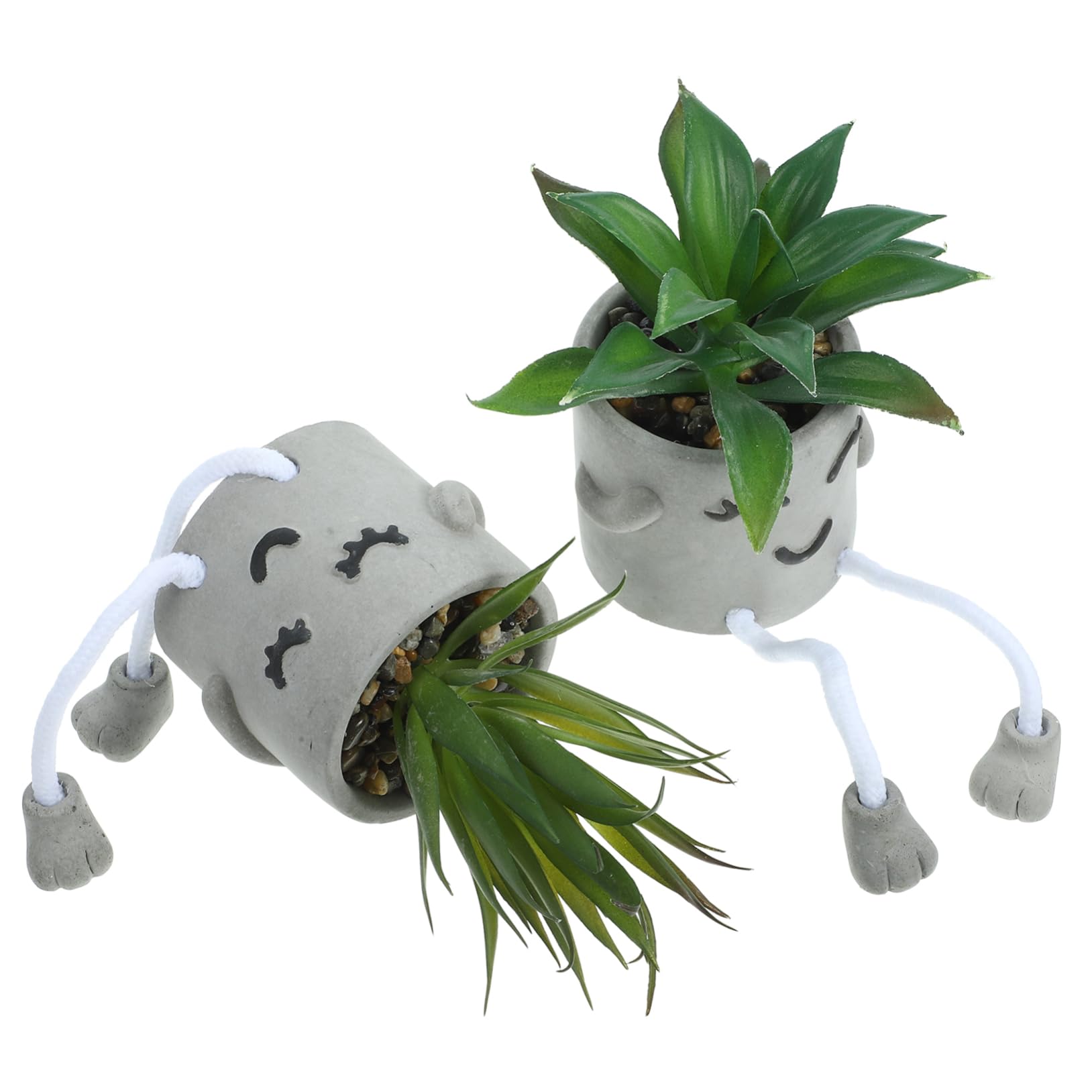 2pièces Bonsaï Artificiel Pot Plantes Grasses Décoratives Imitation Bonsaï pour Intérieur Facile à Entretenir pour Décoration de Bureau