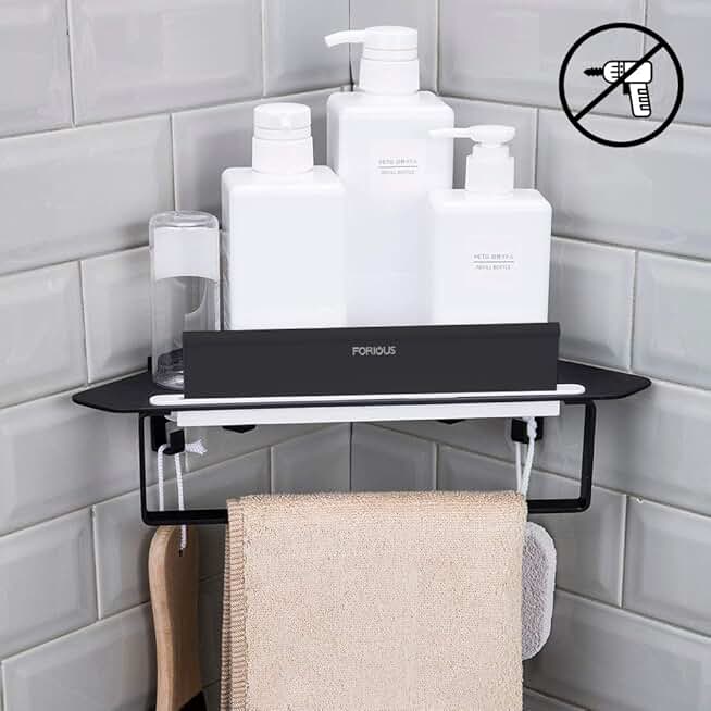 shower caddy with mirror