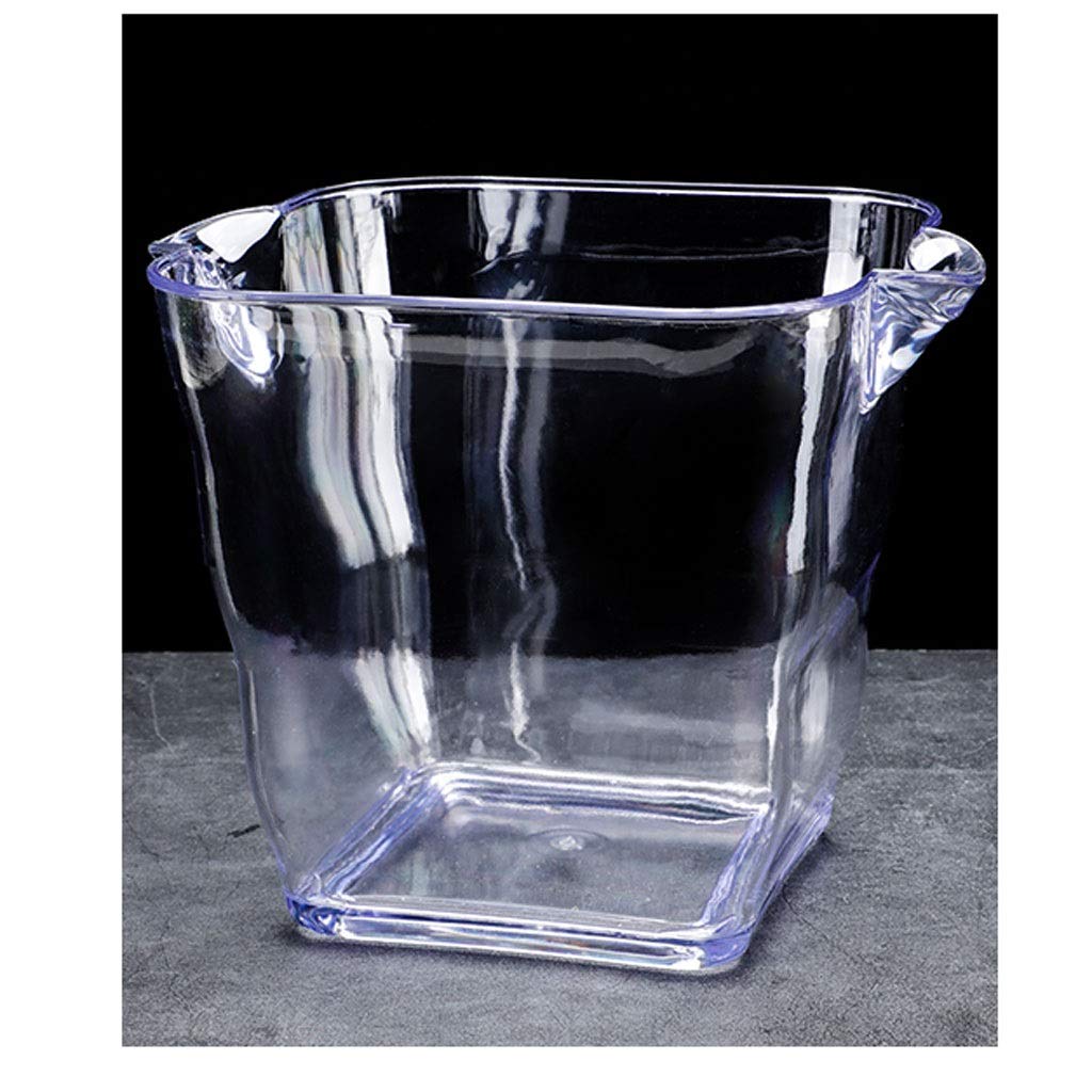 Cubitera de Hielo Acrílico Cuadrado Cubo de hielo Bar Capacidad grande Cerca de cerveza Cubo de hielo Cubo de hielo Restaurante Champagne Cubo Cubo Partido Partido Bebida Cubo de hielo Cubitera