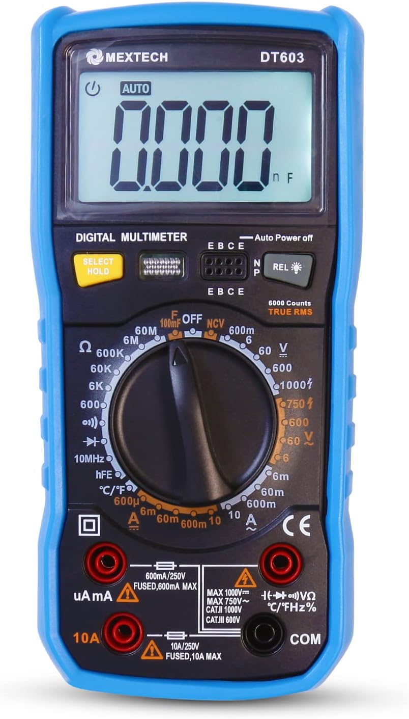 DT603 3⅚ Digit True RMS Digital Multimeter 6000 Counts