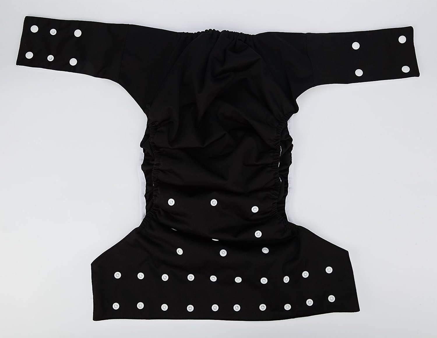 Adult Cloth Diaper Cover Nappy Reusable Washable Adjustable for Disability Incontinence Person (Black)