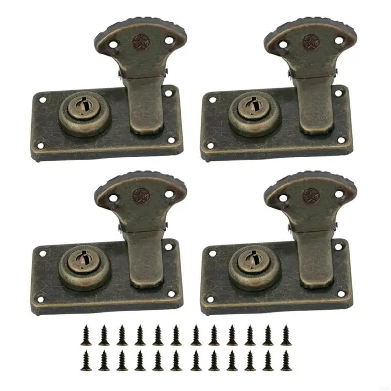 8pcs Antique Bronze Latches Lock Home Decoration for Secure Fastening Toolboxes and Cabinets with Craft Accessories(Bronze)