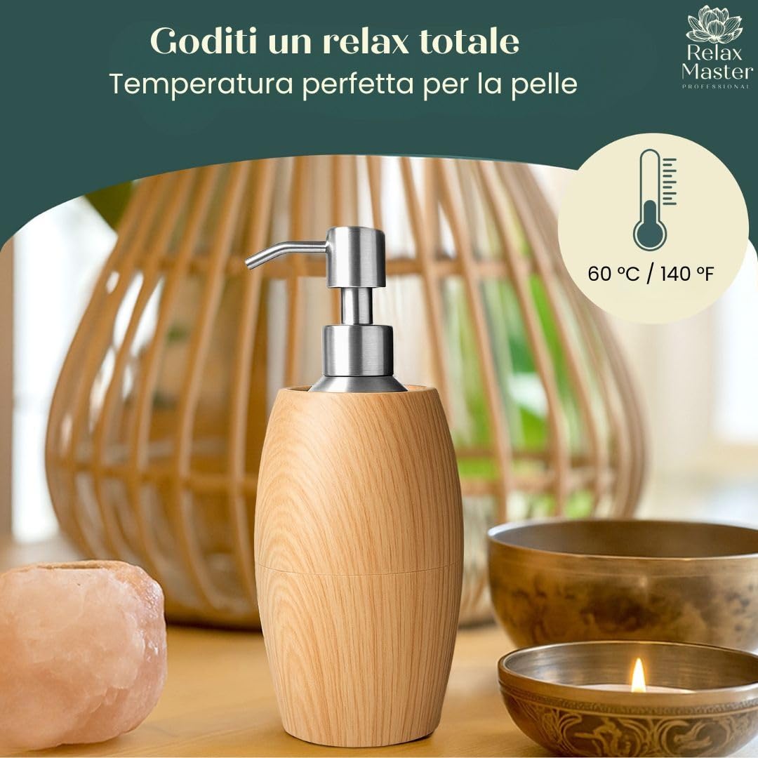 Relax Master® Scaldacollo elettrico e scaldabagno per massaggi – perfetto per saloni di massaggio, guasha, benessere, spa e amanti del massaggio
